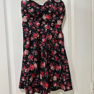 Say What? Black and Red Floral Dress